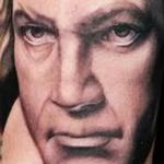 Tattoos - beethoven black and grey realistic portrait - 130331