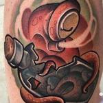 Tattoos - New School Octopus with bottle tattoo - 114211