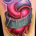 Tattoos - Full color new school animated broken heart tattoo - 64967