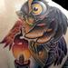 Tattoos - Full color owl and lantern tattoo - 76101
