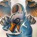 Tattoos - Full color new school animated eagle and anchor tattoo - 64714