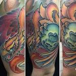 Tattoos - New School Phoenix with skull tattoo - 114210