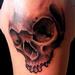 Tattoos - Black and grey skull tattoo - 64199