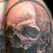 Tattoos - Black and Gray Skull Tattoo - 60954