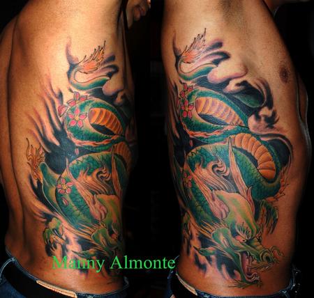 Tattoos - Rib Dragon - 79576