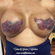 Tattoos - Floral mastectomy coverup - 120225