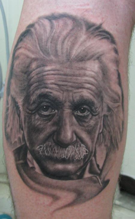 Steve Wimmer - Albert Einstein Portrait Tattoo