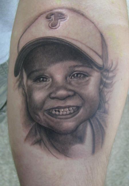 Steve Wimmer - Portrait of a Little Girl with a Phillies Hat