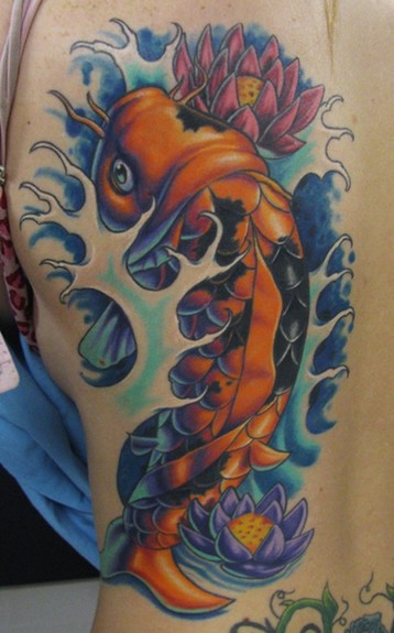 New School Koi Fish Tattoo | new school fish tattoo New School Koi Fish Tattoo | new school fish tattoo