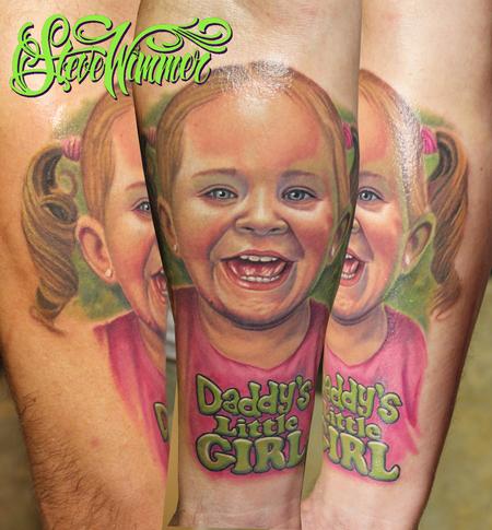 Infamous Tattoo Company : Tattoos : Portrait : Daddy's Little Girl Portrait