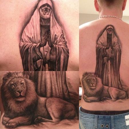 Steve Wimmer - Daniel and the Lions Den Tattoo