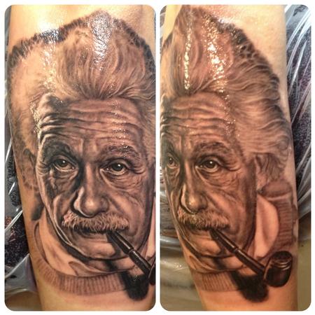 Steve Wimmer - Albert Einstein Portrait Tattoo