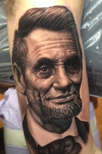 Steve Wimmer - Abe Lincoln Black and Gray Portrait