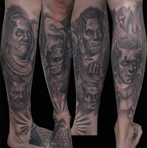 Steve Wimmer - Dead President Evil Leg sleeve