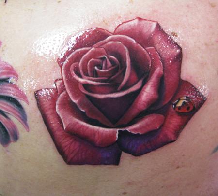 Steve Wimmer - Realistic Rose Tattoo