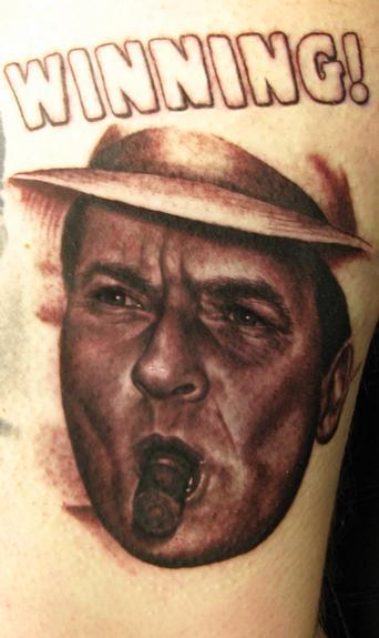 charlie sheen winning tattoo. Charlie Sheen Winning Portrait