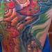 Tattoos - Autumn scene with Cardinal, Freehanded (healed) - 56835