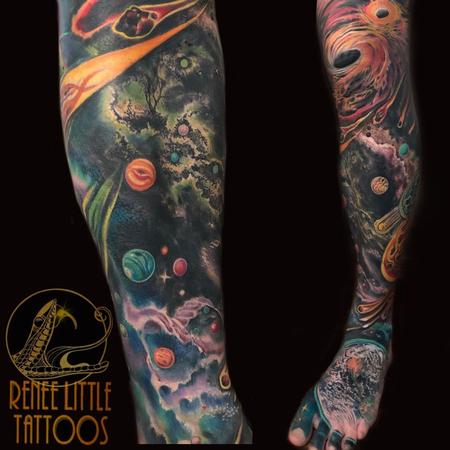 Galaxy Destruction Sleve Tattoo Design Thumbnail