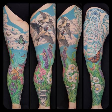 Tattoos - Nature Leg Sleeve - 134470