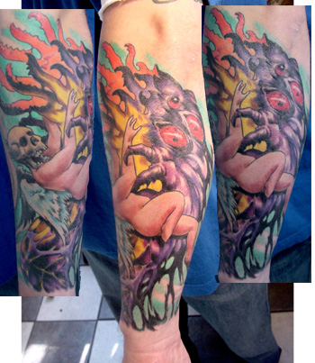 Tattoos - Skin Rips tattoos - Apocalypse wurm