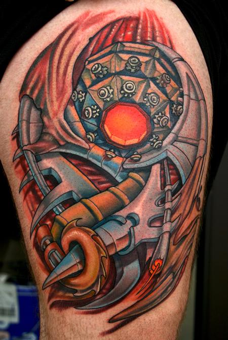 Tattoos - Bio mech eye and Chrome - 63315