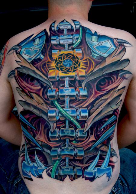 Tattoos - Bio Mech back - 62752