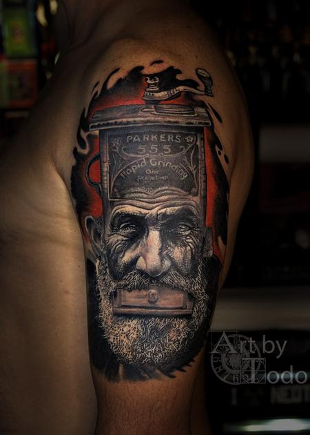 Tattoos - Coffee Grinder Head - 131732