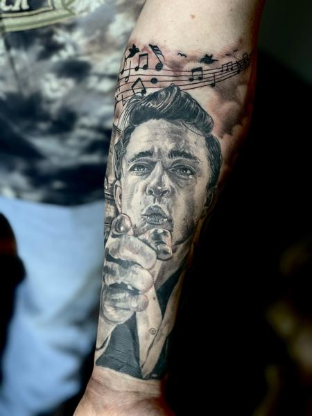 Johnny Cash Tattoo Design