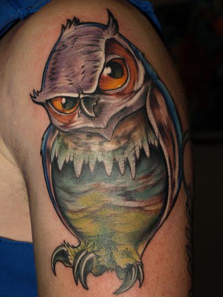 Tattoos - owl - 62400