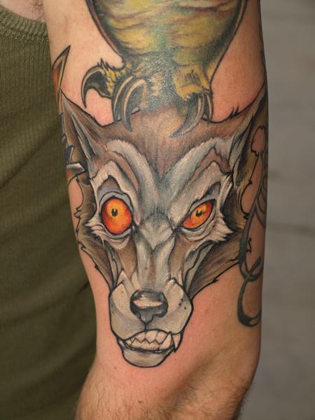 Tattoos - gutterpunk wolf - 62557