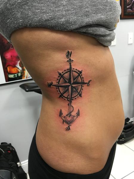Tattoos - Compass and Anchor - 116857