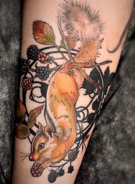 Tattoos - Art Nouveau Chipmunk Tattoo - 141005