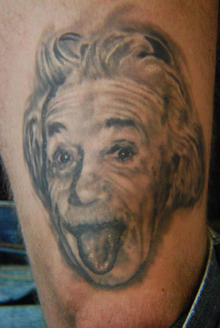 Tattoos - healed einstein portrait - 86296