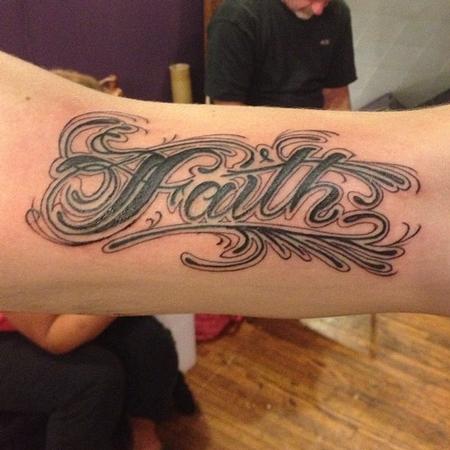 Tattoos - Faith script lettering tattoo - 86291