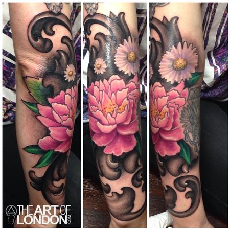 Tattoos - Flowers and Filigree - 85731