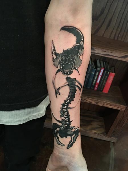 Tattoos - graphic fantasy skeleton - 117361