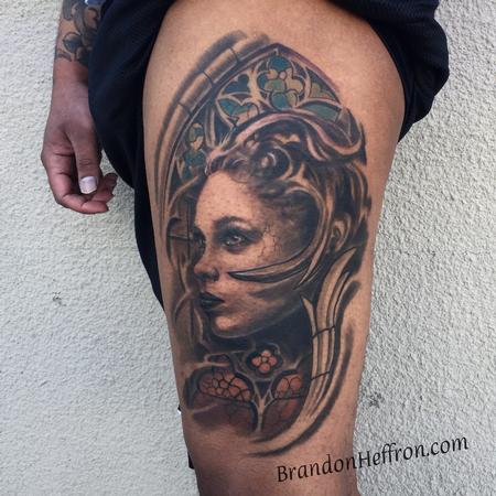 Tattoos - Lady with Stained Glass - 128458