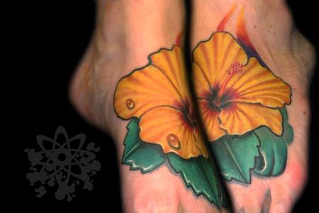 Tattoos - hibiscus flower - 63932