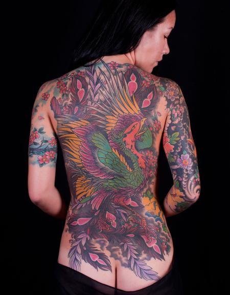 Tattoos - Phoenix Back Piece Tattoo - 62877