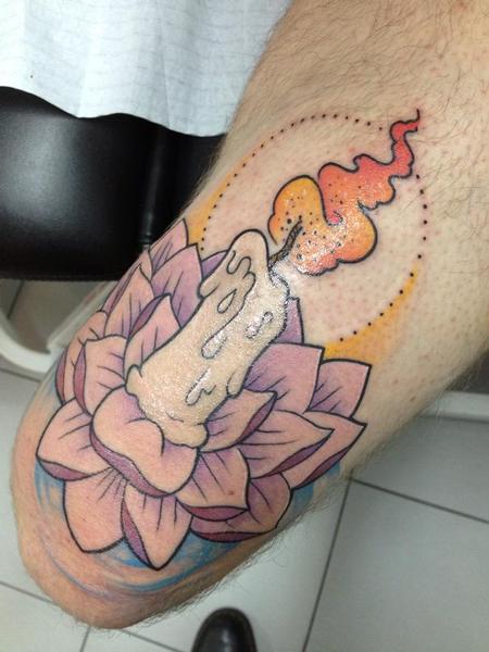 Tattoos - like a candle in a...lotus - 86546
