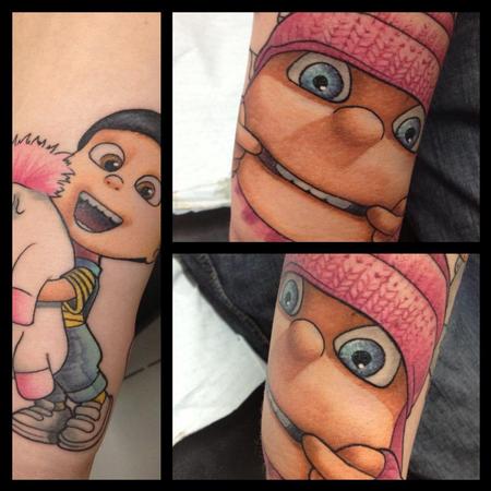Tattoos - just started a full arm of Despicable Me - 86806