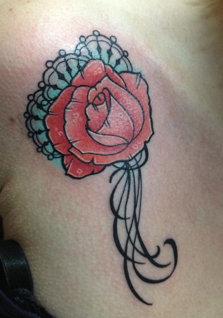Tattoos - romantic rose - 84022