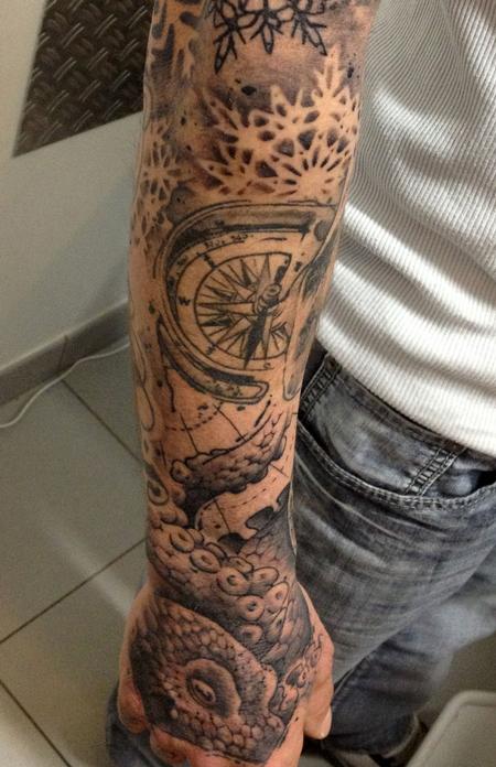 Tattoos - nautical hand and arm - 84343