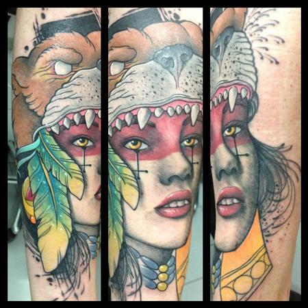 Tattoos - indian hunter girl - 86831