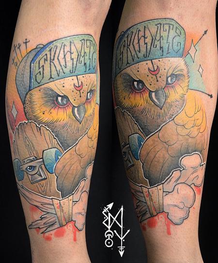 Tattoos - Owl trasher - 112276
