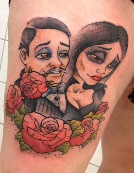 Tattoos - Morticia And gomez adams - 91737