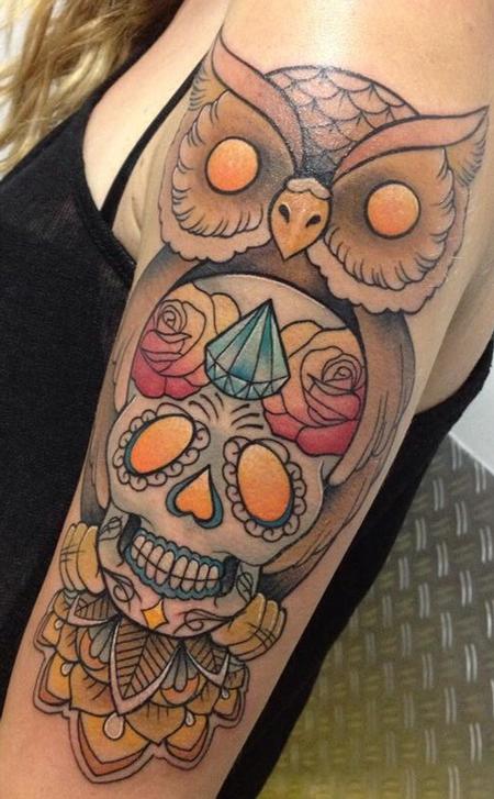 Tattoos - Owl's skull - 93219