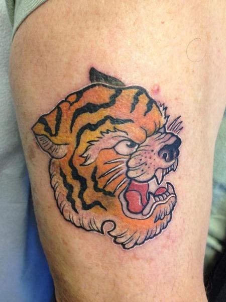 Tattoos - Lil oldschool tiger - 93998