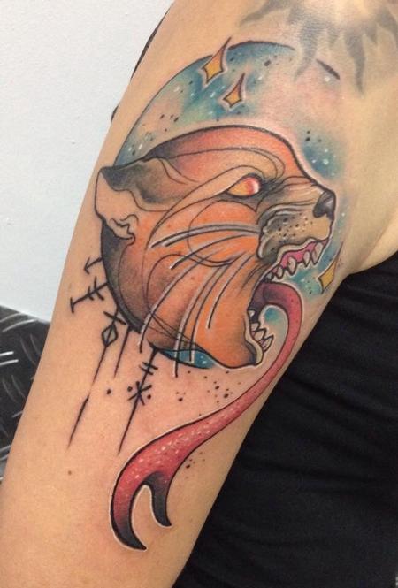 Tattoos - Angry cat - 99703