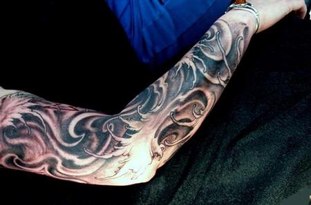 Tattoos - wave and water arm - 93294